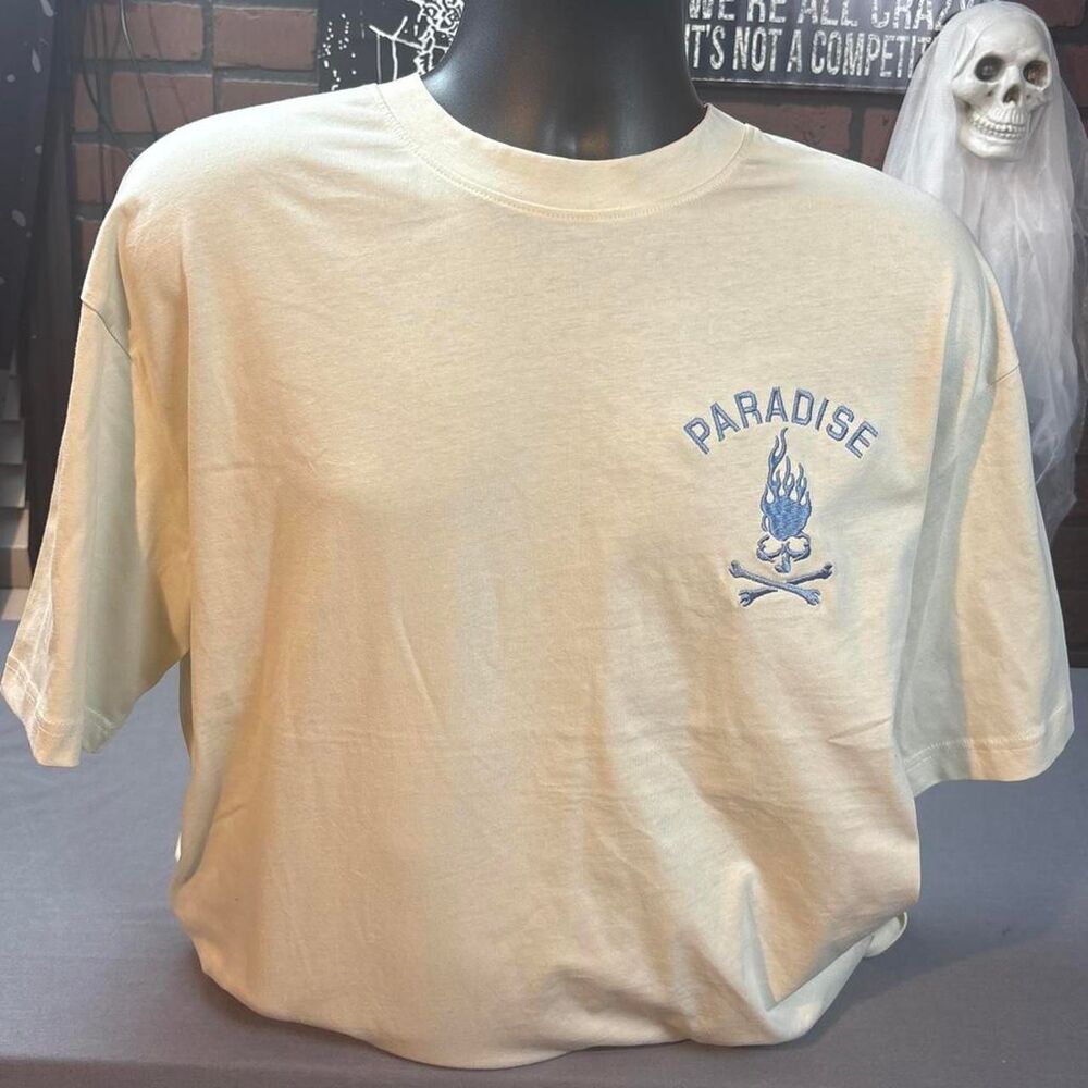 Southpole Men's Cream and Yellow T-shirt